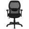 Flash Furniture Contemporary Chair Mid-Back Exec Mesh Chair, Black, Adjustable Arms, 18" to 22" Height, Mesh LF-W42B-GG - alternate 8